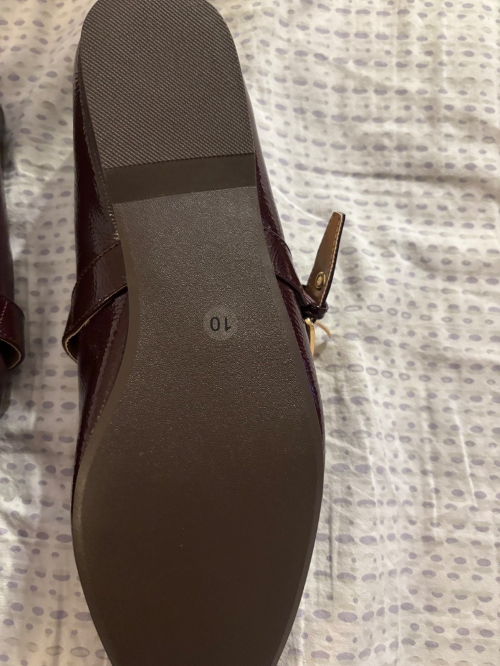 NWOT DV by Dolce Vita Mulaney Mary Jane Flat Burgundy 10 - Picture 5 of 5